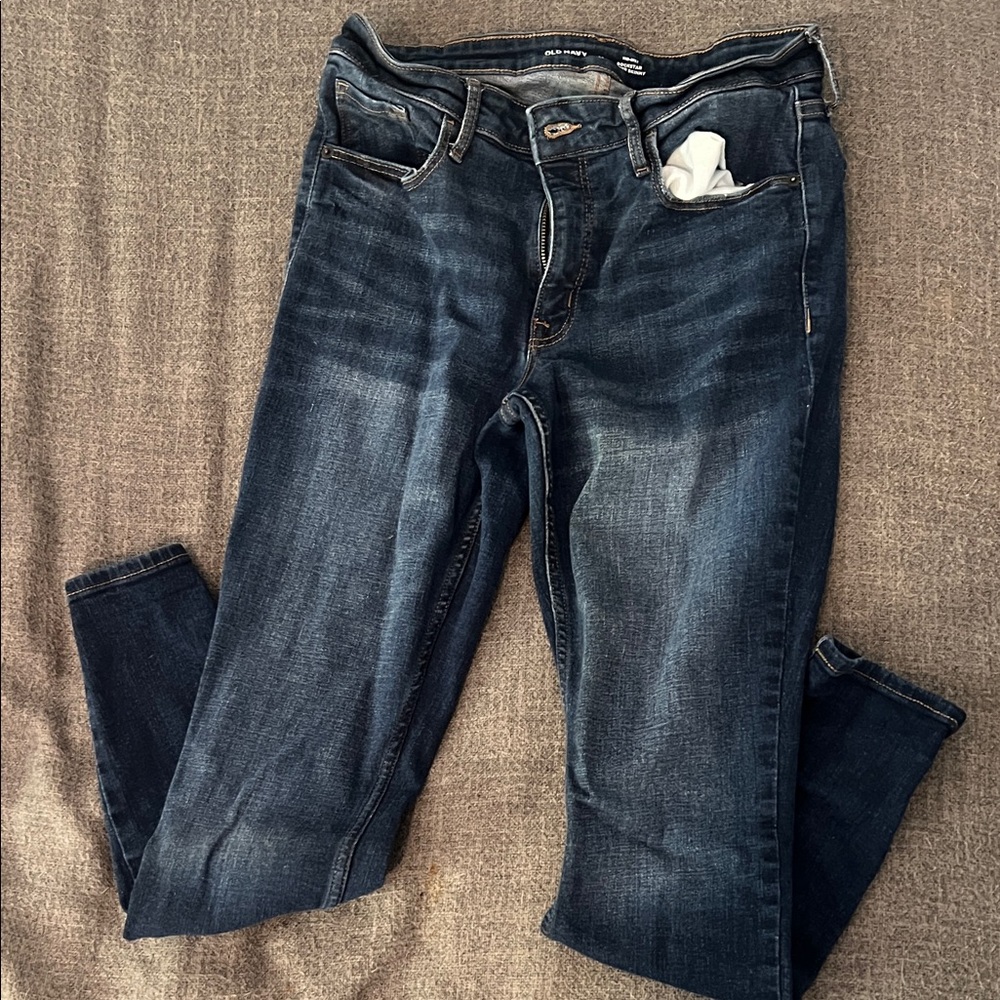 Old Navy Women's Dark Blue Skinny Jeans